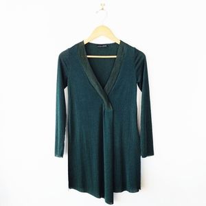 Zara W&B Emerald Green Tunic